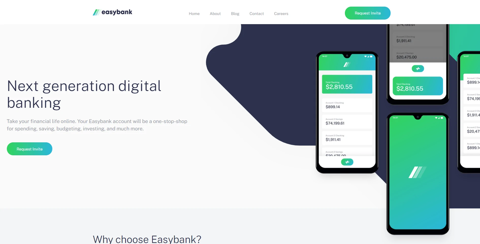 Easybank Landing Page